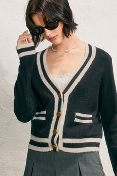 Varsity Button Cardigan