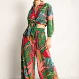 Printed Wide Leg Pant