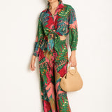 Printed Front Crop Top