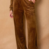 Velour Sweat Outfit - caramel, womens matching set collection