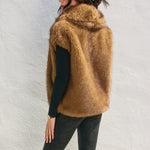 Fur Vest - light brown, womens outerwear collection