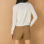 Tank With Button Cardigan - white, womens cardigan collection