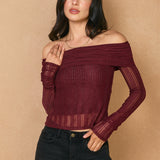 Off The Shoulder Shimmer Top