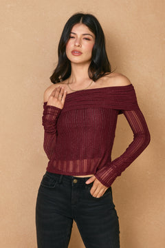 Off The Shoulder Shimmer Top