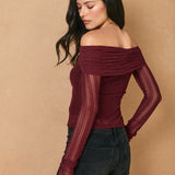 Off The Shoulder Shimmer Top