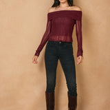 Off The Shoulder Shimmer Top