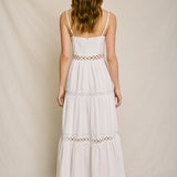 Eyelet Sleeveless Maxi With Buttons