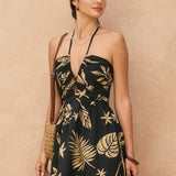Printed Halter Mini Dress
