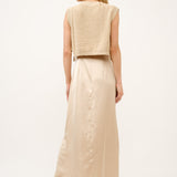 Satin Maxi Dress With Vest