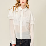 Cape Layered Sheered Blouse