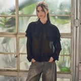 Cape Layered Sheered Blouse