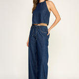 Denim Halter Top