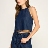 Denim Halter Top
