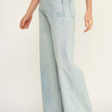 Double Button Straight Leg Pant