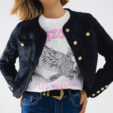 Cardigan With Buttons - Black, Women's Tops Collection