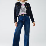 Cardigan With Buttons - Black, Women's Tops Collection