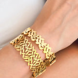 Wide Vine Pattern Bracelet