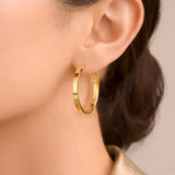 Hoop Earrings With Diamond Detail