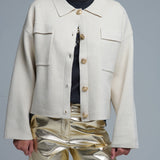 Oversized Cardigan With Pockets - Beige, Women's Tops Collection