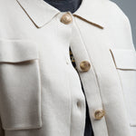 Oversized Cardigan With Pockets - Beige, Women's Tops Collection