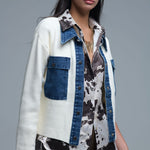 Knitted Cardigan - Cream, Women's Tops Collection