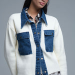 Knitted Cardigan - Cream, Women's Tops Collection