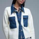 Knitted Cardigan - Cream, Women's Tops Collection