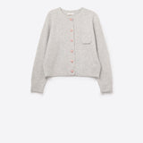 Knit Cardigan With Buttons - Grey, Women's Tops Collection