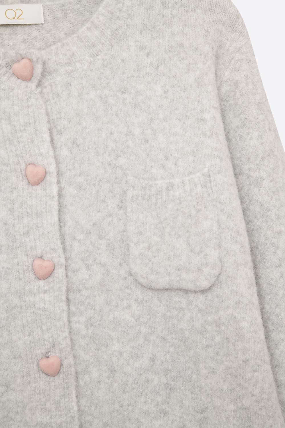 Knit Cardigan With Buttons - Grey, Women's Tops Collection