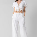 Embroidered Trim Set - off white, women's matching set collection