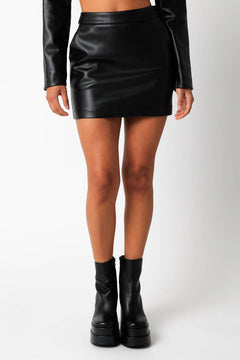 Faux Leather Mini Skirt