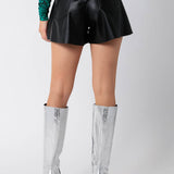 Leather Shorts - BLACK, womens shorts collection