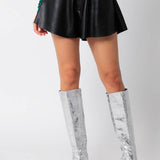 Leather Shorts - BLACK, womens shorts collection