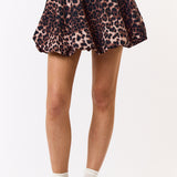 Bubble Leopard Mini Skirt