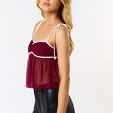 Mesh Babydoll Top