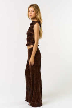 Velvet Smocking Top With Pant