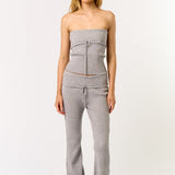 Sweater Tube Top With Bootcut Pant