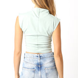 Sleeveless Mockneck Top