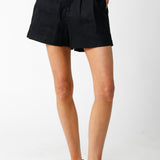 Pleated Linen Trouser Short