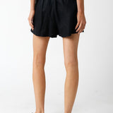 Pleated Linen Trouser Short