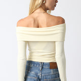 Off Shoulder Long Sleeve Top