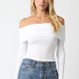 Off Shoulder Long Sleeve Top
