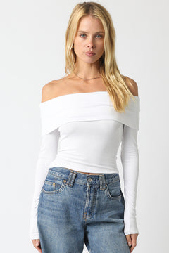 Off Shoulder Long Sleeve Top