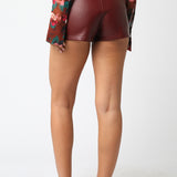 Mini Faux Leather Shorts