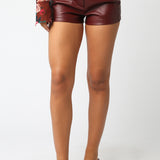 Mini Faux Leather Shorts