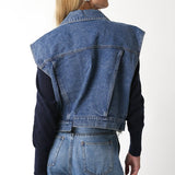 Crop Denim Vest