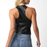 Leather Zip Up Vest