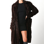Long Fur Coat - brown, womens coat collection