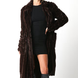 Long Fur Coat - brown, womens coat collection