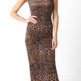 Leopard Print Mesh Dress